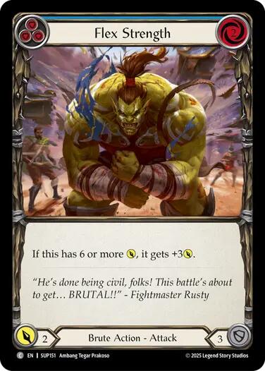 Flex Strength (Blue) [SUP151] (Super Slam)  Rainbow Foil | Magic Magpie