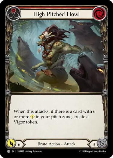 High Pitched Howl (Red) [SUP155] (Super Slam)  Rainbow Foil | Magic Magpie