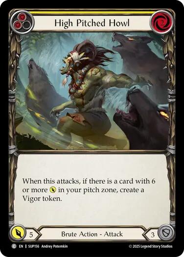 High Pitched Howl (Yellow) [SUP156] (Super Slam)  Rainbow Foil | Magic Magpie