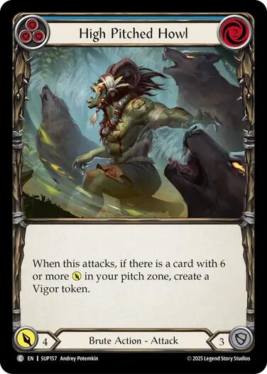 High Pitched Howl (Blue) [SUP157] (Super Slam)  Rainbow Foil | Magic Magpie