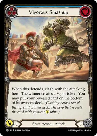 Vigorous Smashup (Blue) [SUP166] (Super Slam)  Rainbow Foil | Magic Magpie