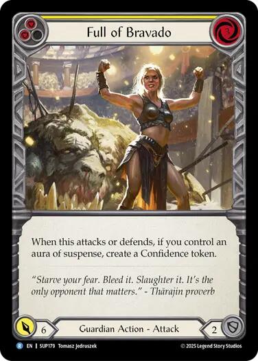 Full of Bravado (Yellow) [SUP179] (Super Slam)  Rainbow Foil | Magic Magpie