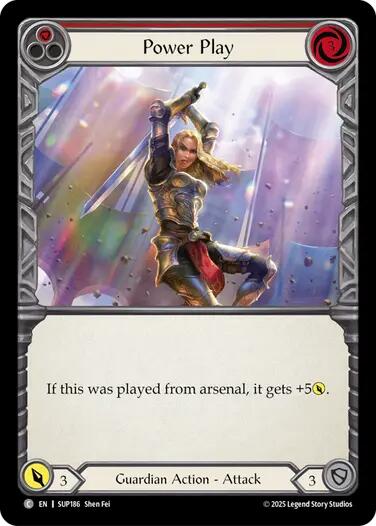 Power Play (Red) [SUP186] (Super Slam)  Rainbow Foil | Magic Magpie