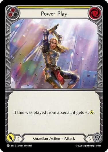 Power Play (Yellow) [SUP187] (Super Slam)  Rainbow Foil | Magic Magpie