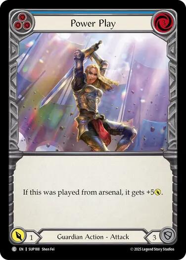 Power Play (Blue) [SUP188] (Super Slam)  Rainbow Foil | Magic Magpie
