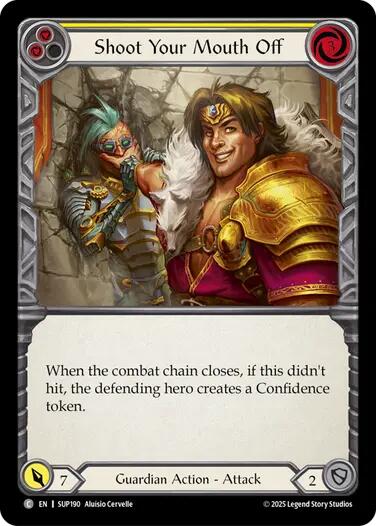 Shoot Your Mouth Off (Yellow) [SUP190] (Super Slam)  Rainbow Foil | Magic Magpie