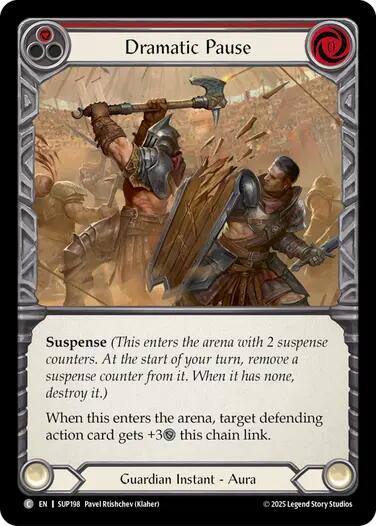 Dramatic Pause (Red) [SUP198] (Super Slam)  Rainbow Foil | Magic Magpie