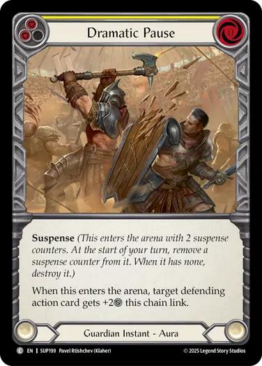 Dramatic Pause (Yellow) [SUP199] (Super Slam)  Rainbow Foil | Magic Magpie