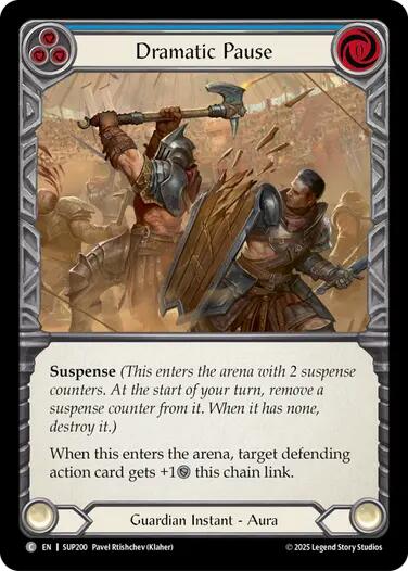 Dramatic Pause (Blue) [SUP200] (Super Slam)  Rainbow Foil | Magic Magpie