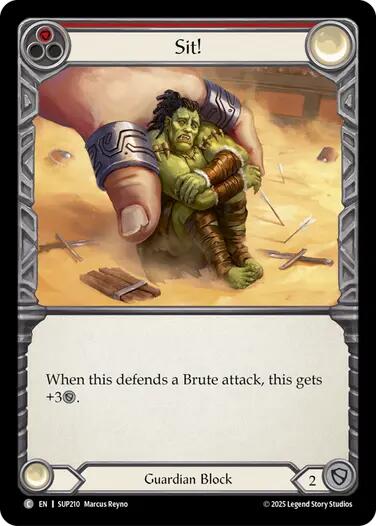 Sit! [SUP210] (Super Slam)  Rainbow Foil | Magic Magpie