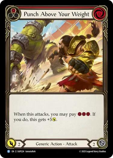 Punch Above Your Weight (Red) [SUP224] (Super Slam)  Rainbow Foil | Magic Magpie