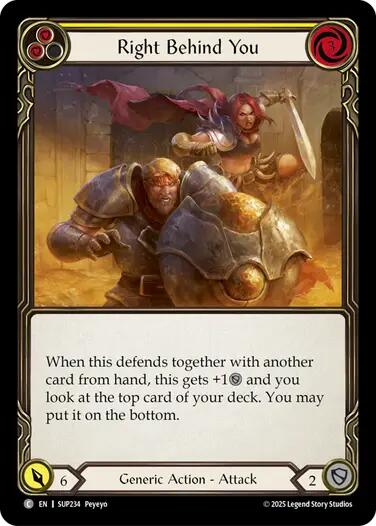 Right Behind You (Yellow) [SUP234] (Super Slam)  Rainbow Foil | Magic Magpie