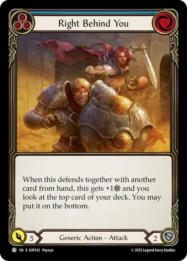Right Behind You (Blue) [SUP235] (Super Slam)  Rainbow Foil | Magic Magpie
