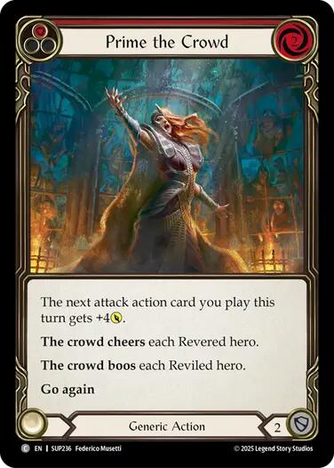 Prime the Crowd (Red) [SUP236] (Super Slam)  Rainbow Foil | Magic Magpie