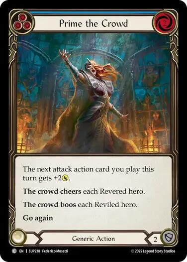 Prime the Crowd (Blue) [SUP238] (Super Slam)  Rainbow Foil | Magic Magpie