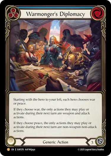 Warmonger's Diplomacy [SUP270] (Super Slam)  Rainbow Foil | Magic Magpie