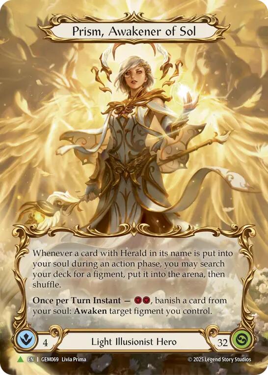 Prism, Awakener of Sol (Marvel Cold Foil) [GEM069] (GEM Pack 3)  Cold Foil | Magic Magpie