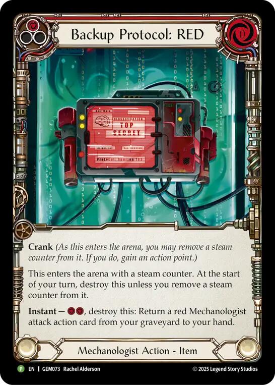 Backup Protocol: RED [GEM073] (GEM Pack 3)  Cold Foil | Magic Magpie