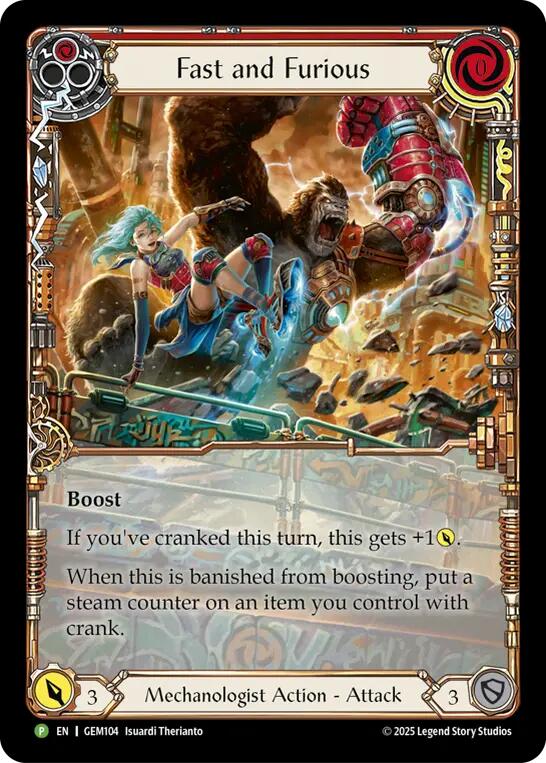 Fast and Furious [GEM104] (GEM Pack 3)  Rainbow Foil | Magic Magpie