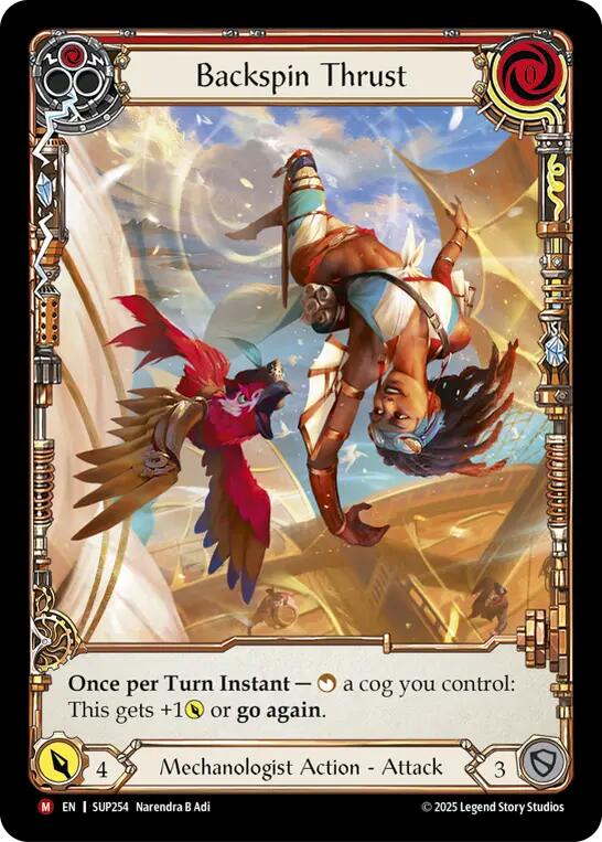 Backspin Thrust (Extended Art) [SUP254] (Super Slam)  Cold Foil | Magic Magpie