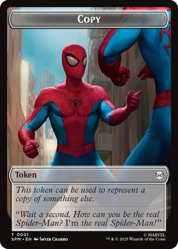 Copy // Human Citizen Double-Sided Token [Marvel's Spider-Man Tokens] | Magic Magpie