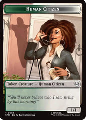 Human Citizen // Treasure Double-Sided Token [Marvel's Spider-Man Tokens] | Magic Magpie