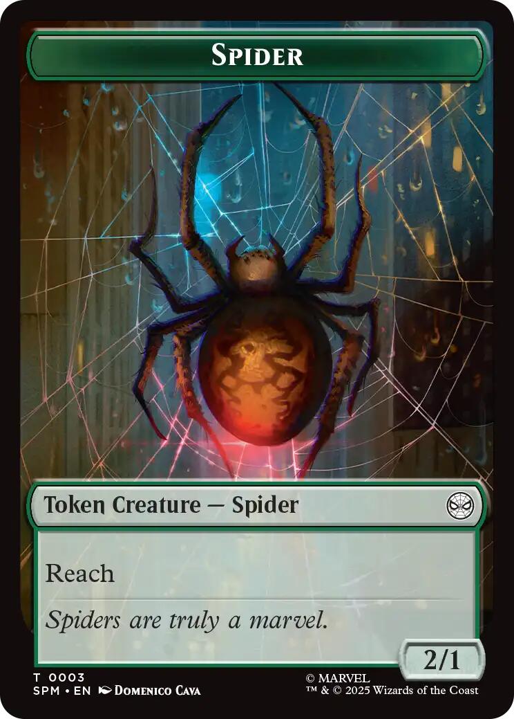 Spider // Food Double-Sided Token [Marvel's Spider-Man Tokens] | Magic Magpie