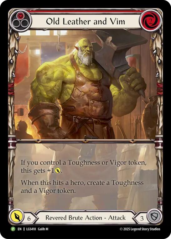 Old Leather and Vim [LGS418] (Promo)  Cold Foil | Magic Magpie