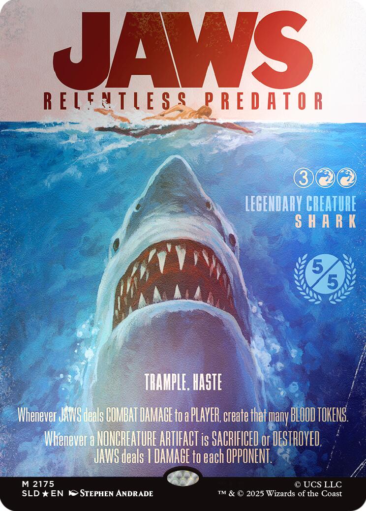 Jaws, Relentless Predator (Rainbow Foil) [Secret Lair Drop Series] | Magic Magpie