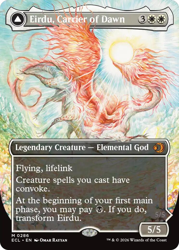 Eirdu, Carrier of Dawn (Borderless) [Lorwyn Eclipsed] | Magic Magpie