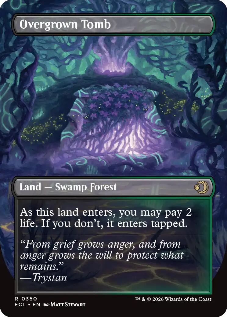 Overgrown Tomb (Borderless) [Lorwyn Eclipsed] | Magic Magpie