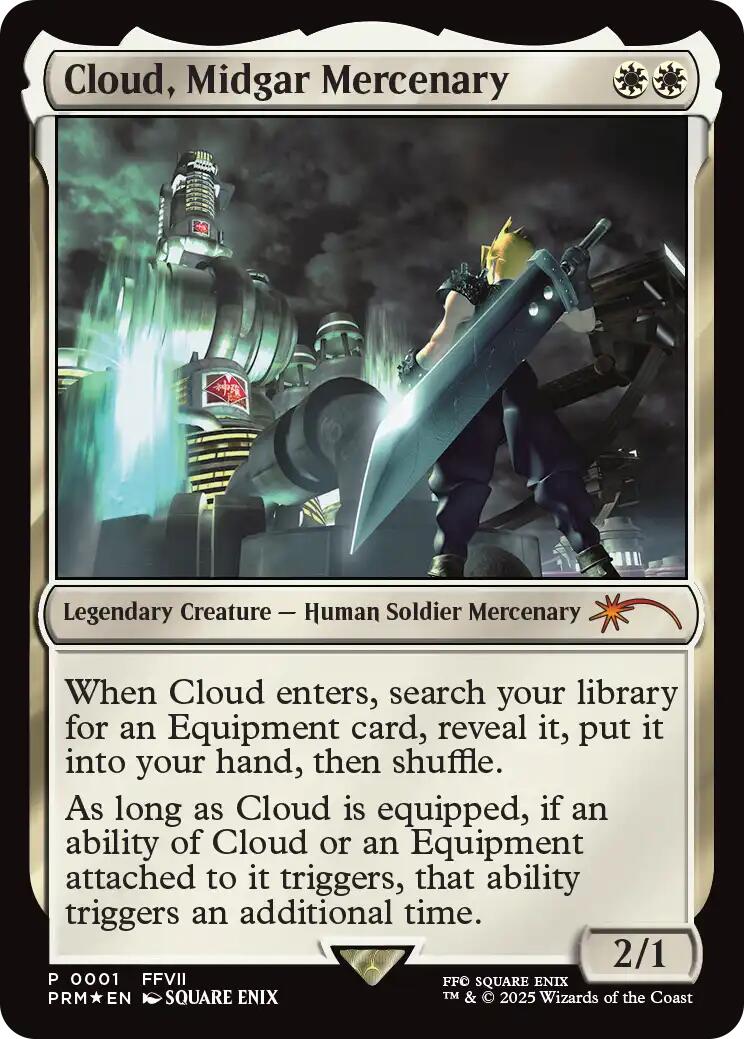Cloud, Midgar Mercenary (Borderless) [Pro Tour Promos] | Magic Magpie