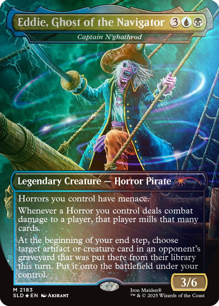 Eddie, Ghost of the Navigator - Captain N'ghathrod (Rainbow Foil) [Secret Lair Drop Series] | Magic Magpie