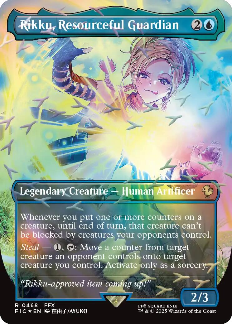 Rikku, Resourceful Guardian (Borderless) (Chocobo Track Foil) [FINAL FANTASY Commander] | Magic Magpie