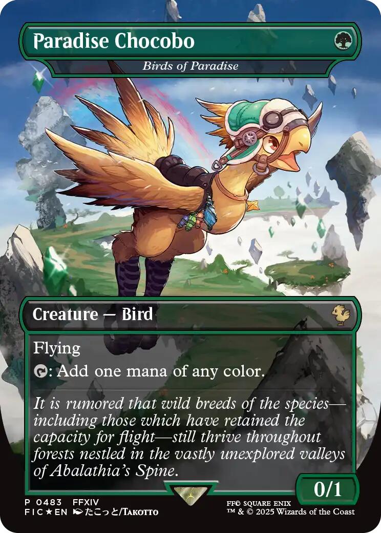 Paradise Chocobo - Birds of Paradise (Borderless) [FINAL FANTASY Commander] | Magic Magpie