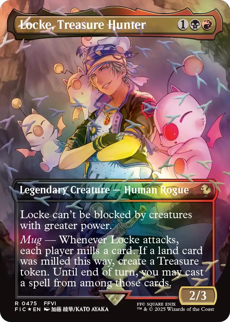 Locke, Treasure Hunter (Borderless) (Chocobo Track Foil) [FINAL FANTASY Commander] | Magic Magpie