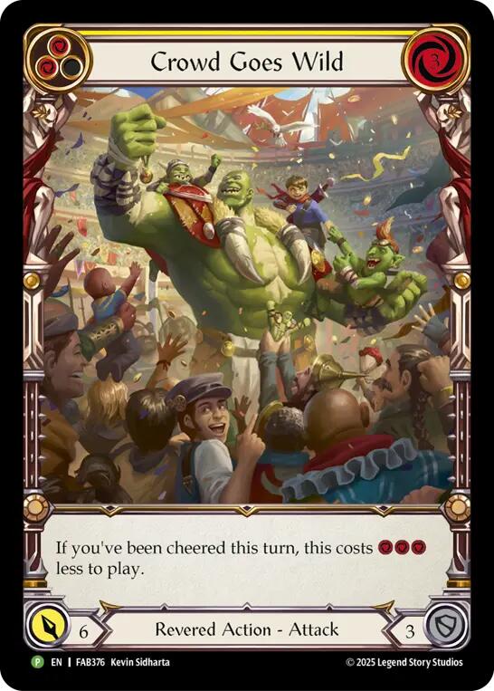 Crowd Goes Wild (Cold Foil) [FAB376] (Promo)  Cold Foil | Magic Magpie