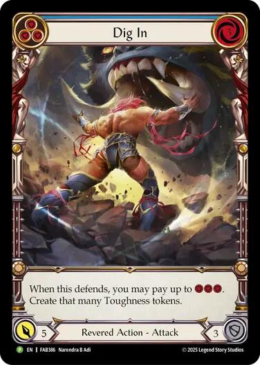 Dig In (Blue) [FAB386] (Promo)  Rainbow Foil | Magic Magpie