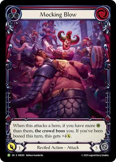 Mocking Blow (Red) [FAB381] (Promo)  Rainbow Foil | Magic Magpie