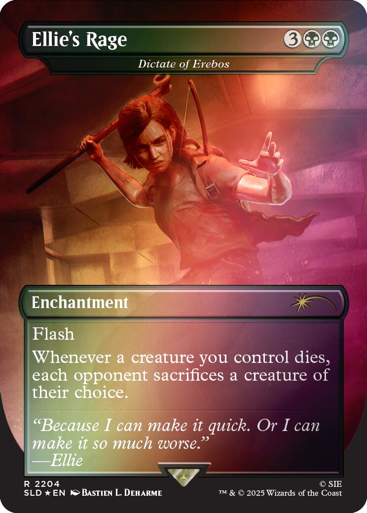 Ellie's Rage - Dictate of Erebos (Rainbow Foil) [Secret Lair Drop Series] | Magic Magpie