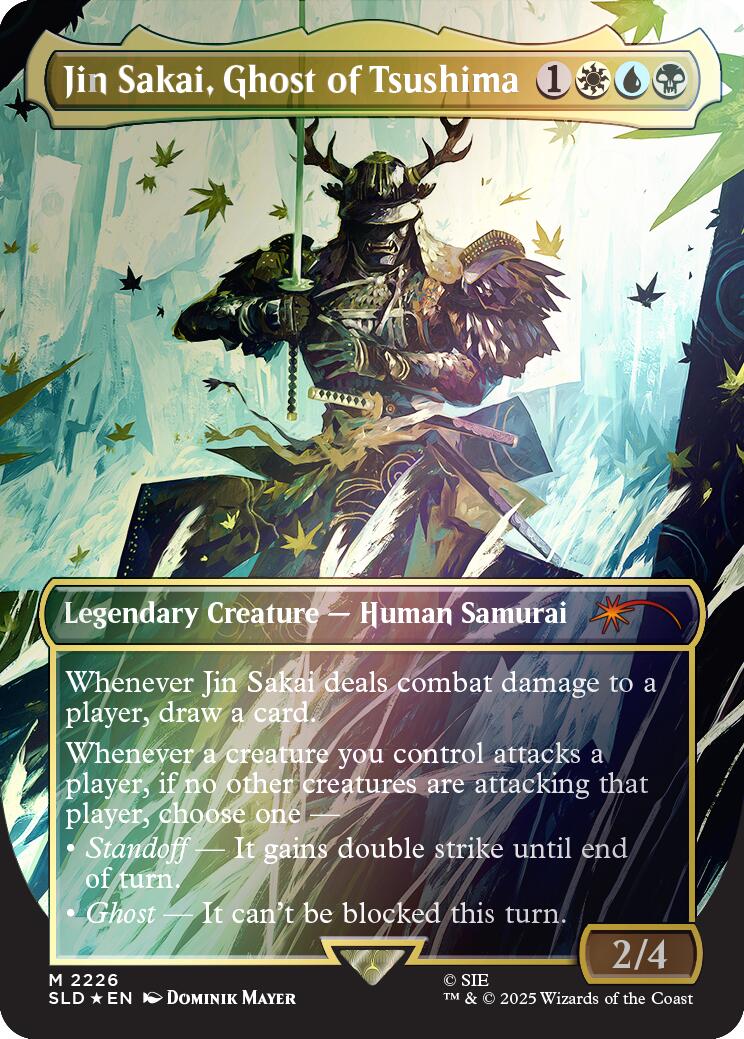 Jin Sakai, Ghost of Tsushima (Rainbow Foil) [Secret Lair Drop Series] | Magic Magpie