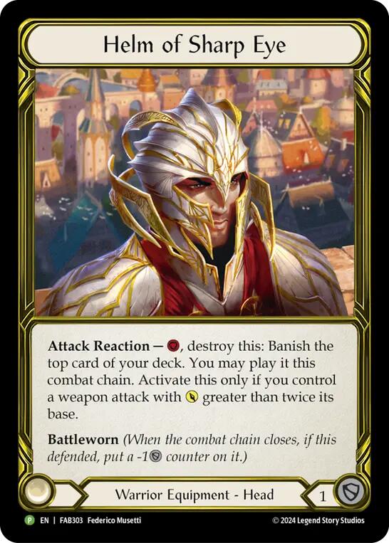 Helm of Sharp Eye (Golden) [FAB303] (Promo)  Cold Foil | Magic Magpie