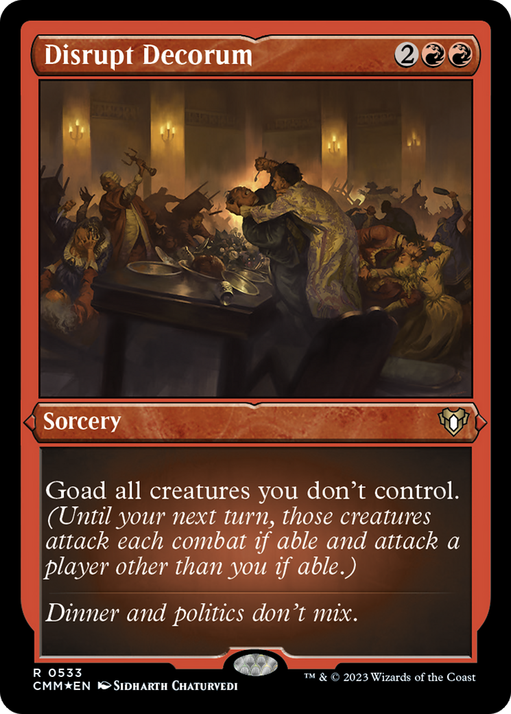 Disrupt Decorum (Foil Etched) [Commander Masters] | Magic Magpie