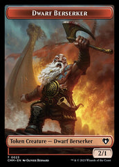 Human Soldier // Dwarf Berserker Double-Sided Token [Commander Masters Tokens] | Magic Magpie