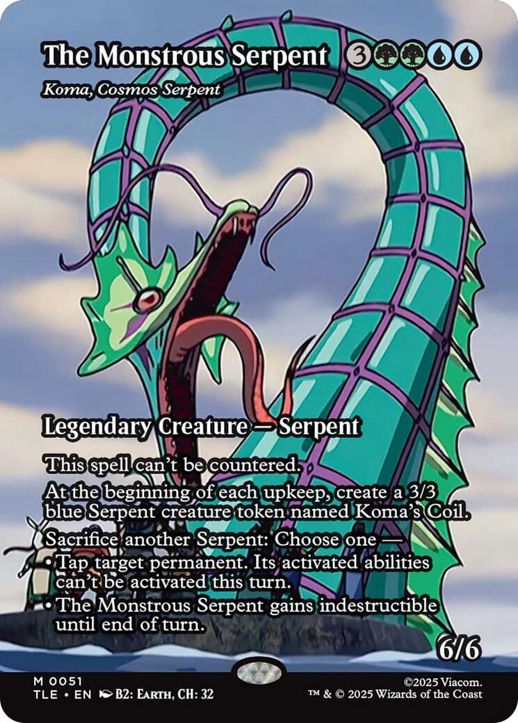 The Monstrous Serpent - Koma, Cosmos Serpent (Borderless) [Avatar: The Last Airbender: Eternal-Legal] | Magic Magpie