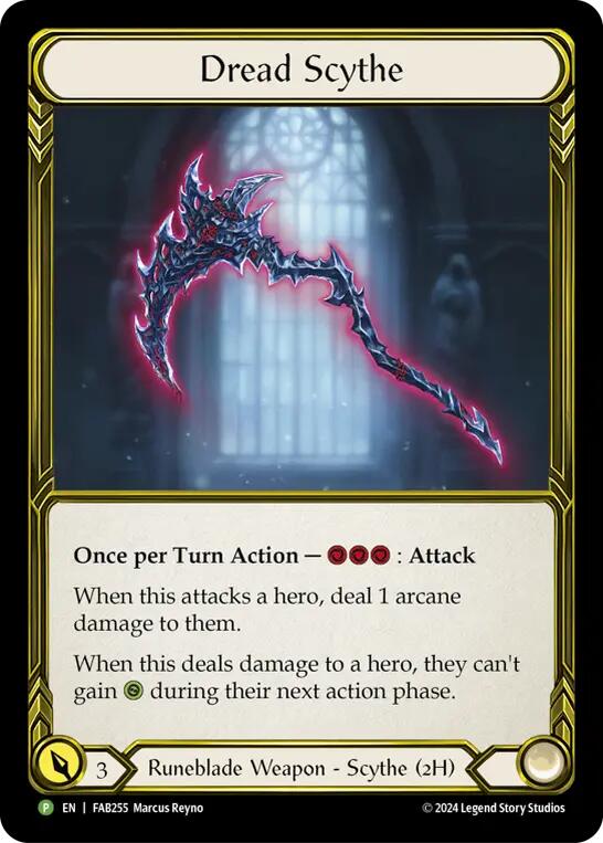 Dread Scythe (Golden) [FAB255] (Promo)  Cold Foil | Magic Magpie