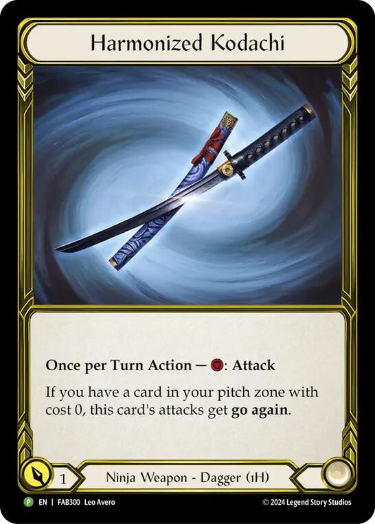 Harmonized Kodachi (Golden) [FAB300] (Promo)  Cold Foil | Magic Magpie