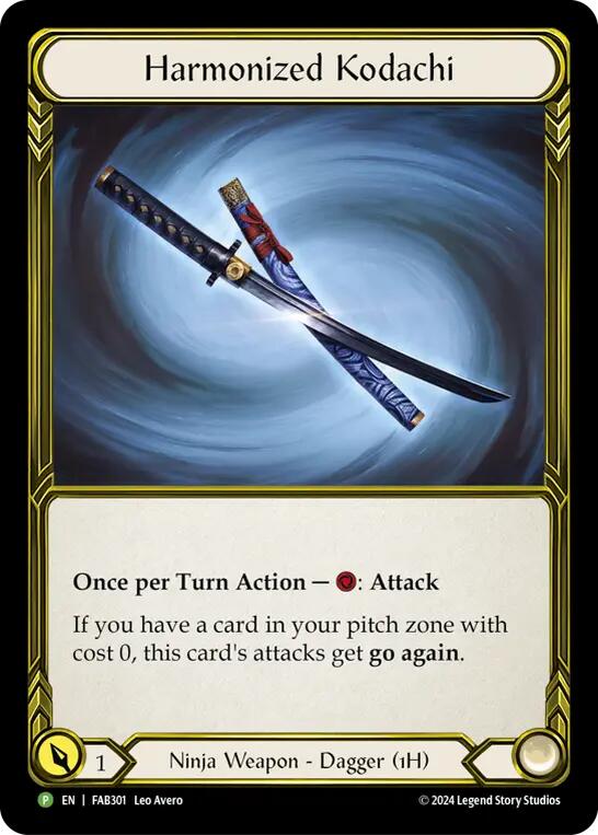 Harmonized Kodachi (Golden) [FAB301] (Promo)  Cold Foil | Magic Magpie