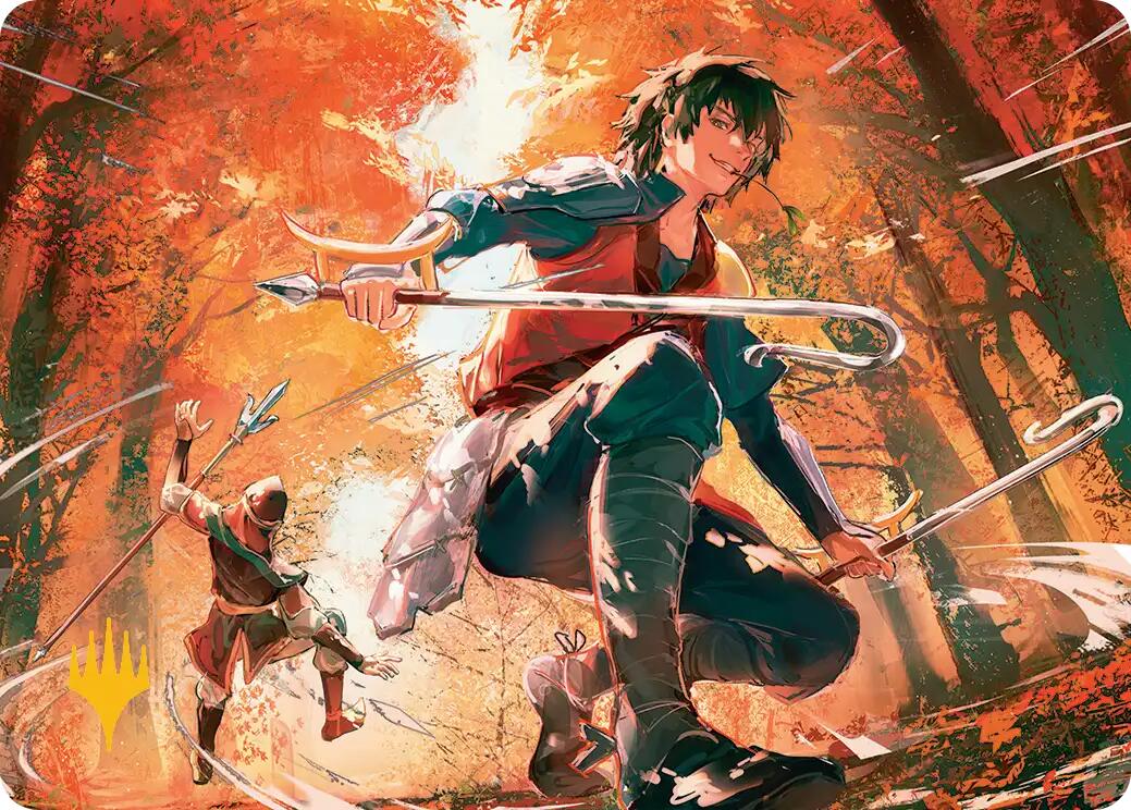 Jet, Rebel Leader Art Card (Gold-Stamped Planeswalker Symbol) [Avatar: The Last Airbender Art Series] | Magic Magpie