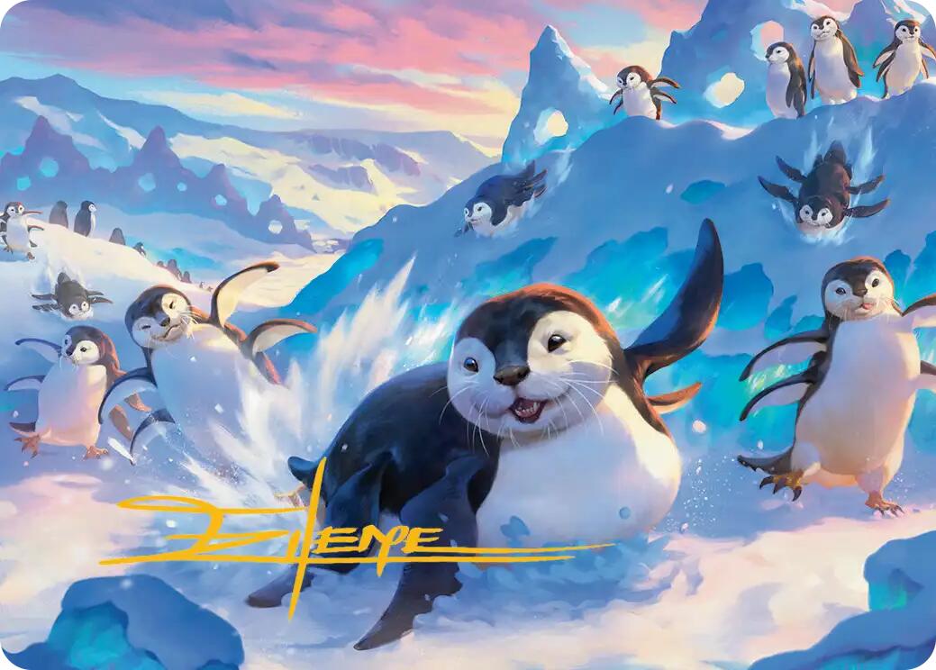 Otter-Penguin Art Card (Gold-Stamped Signature) [Avatar: The Last Airbender Art Series] | Magic Magpie